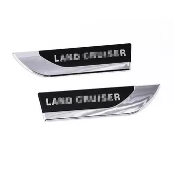 Для Toyota Land Cruiser 200, FJ200, Prado 150, FJ150, FJ120, 2003-2020, нержавеющая сталь, АБС, OE стиль, боковая эмблема, наклейка, аксессуары