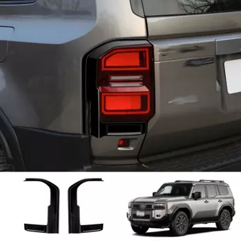 Для Toyota Land Cruiser 250 Prado LC250 2024 2025 ABS черный задний фонарь, крышка, накладка на задний фонарь, аксессуары для стайлинга автомобилей