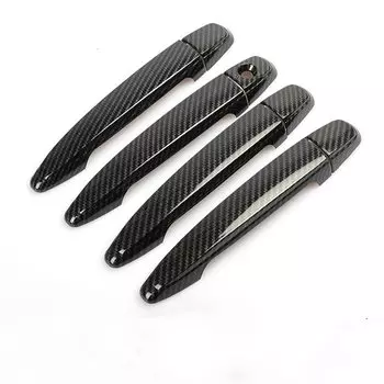 Для Toyota Land Cruiser Prado 120 J120 LC120 2003-2009 хромированная дверная ручка из углеродного волокна, накладка, накладки, Стайлинг