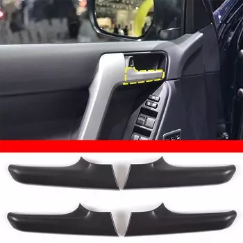 Для Toyota Land Cruiser Prado FJ150 150 10-18, автомобильная внутренняя дверная панель, Декоративная полоса, каркасная наклейка, ABS Матовый черный комплект LHD