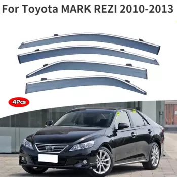 Для Toyota MARK X REZI 2010 2011 2012 2013, внешняя отделка, хромированные аксессуары из нержавеющей стали, литые козырьки для боковых окон, навесы