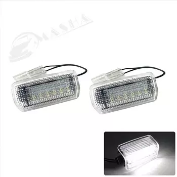 Для Toyota Prado 150 J150 LC150 Land Cruiser 200 J200 LC200 Camry 40 50 55 Автоматическая сигнальная лампа 2 шт. 12 В светодиодный светильник для двери автомобиля
