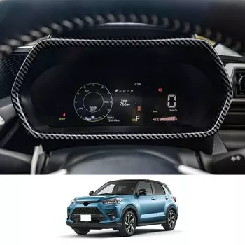 Для Toyota Raize A200 2021 2022, черная передняя приборная панель из АБС-пластика, крышка приборной панели, рамка спидометра, аксессуары