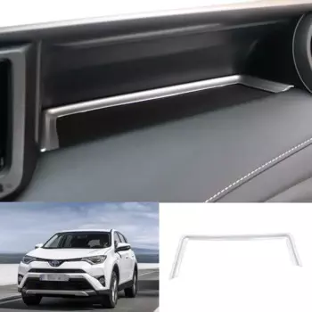 Для Toyota RAV4 2014-2016-2019 ABS Серебряный коаксиальный ящик для хранения полоса молдинговая крышка отделка автомобильные аксессуары 1 шт.