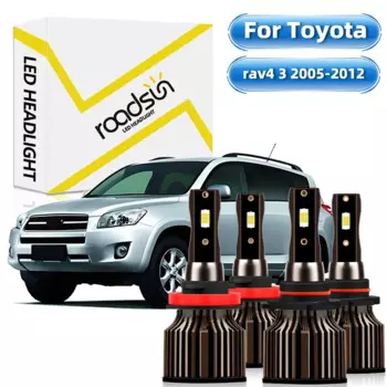 Для Toyota Rav4 3 2005-20129005 H11 Лампы дальнего/ближнего света Фара 6000K Белый 27000LM 400% Супер яркий