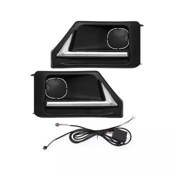 Для Toyota RAV4 Adventure 2019 2020 2021 передний бампер светодиодный DRL дневные ходовые огни светильник сигнал поворота белый желтый противотуманный фонарь Водонепроницаемый