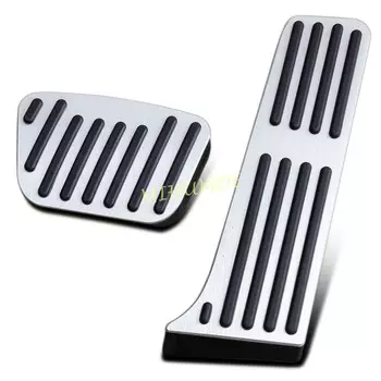 Для Toyota RAV4 Camry Highlander Sienna Venza Lexus NX ES UX 250 300 350 внутренняя накладка на педаль тормоза ножного газа, серебристая накладка