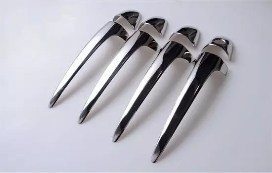 Для Toyota Rav4 Rav 4 Xa40 2014 2015 2016 2017 2018 хромированная дверная ручка из углеродного волокна, накладка, наклейка, аксессуары для стайлинга