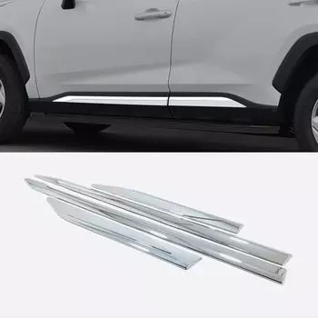 Для Toyota RAV4 RAV 4 XA50 2019 -2023 Гибридный ABS углеродное волокно молдинг боковых дверей автомобиля Защита от царапин боковые полосы отделка