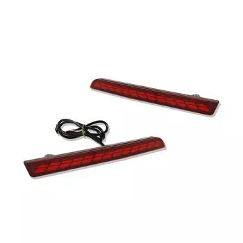 Для Toyota Sienna 2021 2022 2023, красный светодиодный отражатель заднего бампера, функция заднего/тормоза, задний противотуманный фонарь и указатель поворота