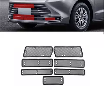 Для Toyota Sienna 2021 2022 2023 стальные аксессуары Передняя решетка для защиты от насекомых сетчатая вставка защитные крышки отделка