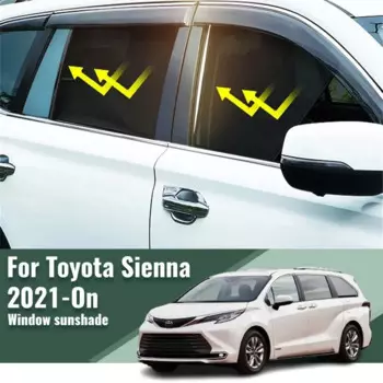 Для Toyota Sienna XL40 2021 2022 2023 2024 автомобильные шторы, солнцезащитные козырьки, магнитный солнцезащитный козырек, солнечные автомобильные аксессуары