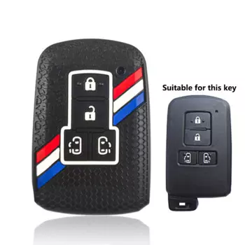Для Toyota Sienta Alphard Voxy чехол для автомобильного ключа из силикона с 4 кнопками 2015 - 2019