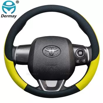 Для Toyota Sienta Shienta XP80 XP170 2003 ~ 2022 чехол рулевого колеса автомобиля, Нескользящие, 100% DERMAY, брендовые автомобильные аксессуары