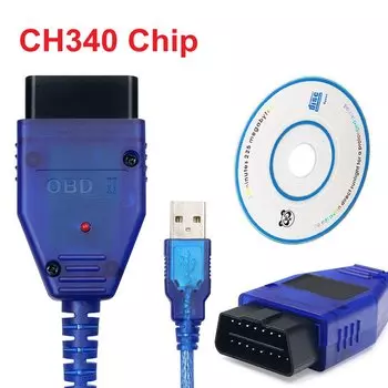 Для VAG KKL 409.1 CH340 чип OBD2 USB-интерфейс для VAG 409 диагностический кабель OBD2 сканер