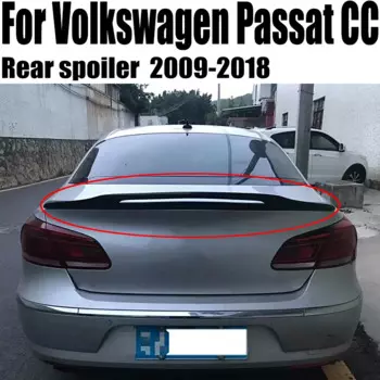Для Volkswagen Passat CC 2009-2018 GT стиль углеродное волокно/FRP глянцевый черный Задний спойлер крыло багажника