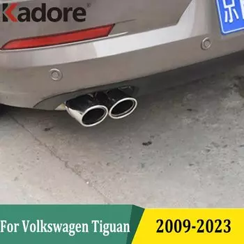 Для Volkswagen Tiguan 2009 2010 2011 2012 2013-2023 накладка на глушитель, 2 шт., аксессуары для украшения стайлинга автомобиля