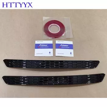 Для Volkswagen Tiguan MK2 2017-2021 глянцевый черный стоп-сигнал отражатель заднего бампера сотовый двухсторонний монтаж на ленту