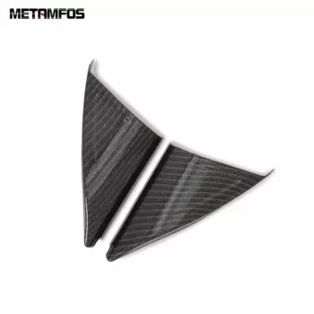 Для Volkswagen VW Atlas Teramont 2017 2018 2019 2020 2021 углеродное волокно переднее окно A стойка треугольная крышка аксессуары для интерьера