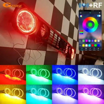 Для Volkswagen VW Golf Mk1 Mk2 GTI Фара RF Remote BT App Многоцветный ультра яркий RGB светодиодный комплект «ангельские глазки» Halo Rings