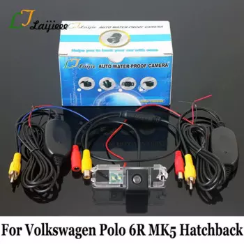 Для Volkswagen VW Polo 6R MK5 Polo Vivo хэтчбек Авто беспроводная камера заднего вида RCA AUX/HD CCD ночного видения автомобильная парковочная камера