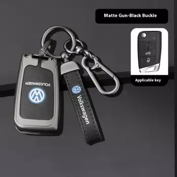 Для Volkswagen VW Tiguan MK2 Golf 7 MK7 T-Cross T-ROC Polo Touran Автомобильный чехол для ключей из цинкового сплава из ТПУ, сумка для ключей, автомобильный брелок, металлический корпус для ключей