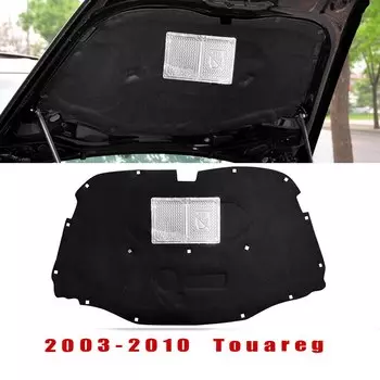 Для Volkswagen VW Touareg 2003 -2018, автомобильная теплоизоляция, шумоизоляция, хлопок, передний капот, брандмауэр двигателя, коврик, покрытие, шумоизоляция