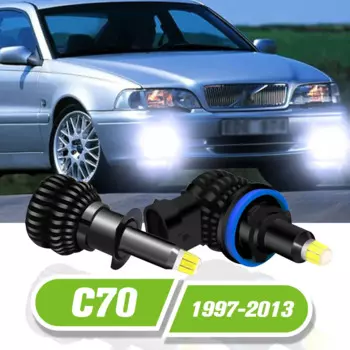 Для Volvo C70 1 2 872 873 542 светодиодные противотуманные фары 2 шт. лампы 1997-2013 2003 2004 2005 2006 2007 2008 2009 2010 2011 2012 аксессуары