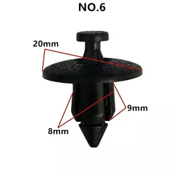 Для Volvo C70 S60 S80 V70 Панель обшивки крыла Внутренняя пластиковая заклепка 5 мм 6 мм 7 мм 8 мм Отверстие Авто Бежевый зажим для крепления