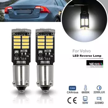 Для Volvo S60 MK2 2010-2018 Canbus BAY9S H21W 12 В светодиодная лампа заднего хода автомобильная резервная лампа без мерцания авто освещения