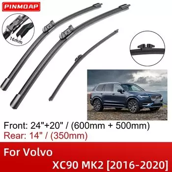 Для Volvo XC90 MK2 2016-2020 24 "+ 20" + 14 "передние и задние щетки стеклоочистителя, щетки, резак, аксессуары 2016 2017 2018 2019 2020