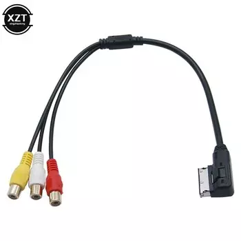 Для VW для Audi AMI AUX MDI MMI Кабель-адаптер A3 A4 A6 A7 A8 Q5 Q7 R8 AMI MMI RCA 3RCA DVD Видео Аудио Входной провод Автомобильный аксессуар
