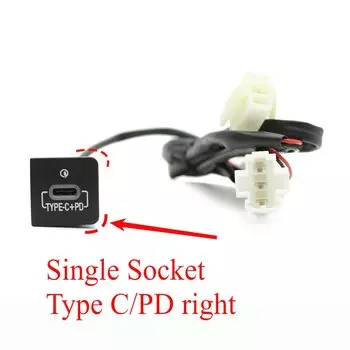 Для VW Golf 6 Jetta 5 MK5 Scirocco 06-12 Тип C PD USB-разъем для зарядки Адаптер питания Быстрое автомобильное зарядное устройство Сменный жгут проводов