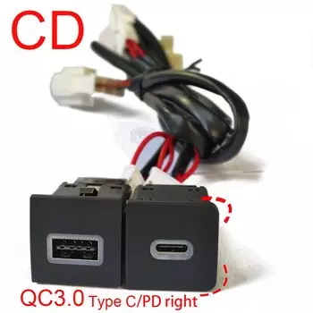 Для VW Golf 6 MK6 Jetta 5 MK5 Scirocco 2006-2012 Автомобильное зарядное устройство USB PD Quick Charge QC3.0 Кнопка автоматической зарядки телефона
