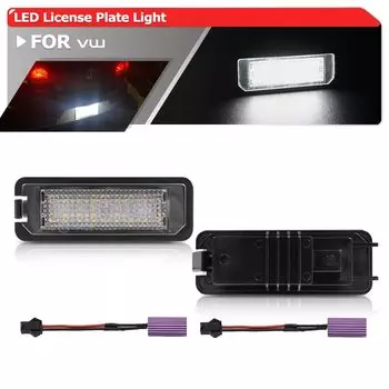 Для VW Golf IV V VI VII MK4 MK5 MK6 MK7 Polo III IV V 6N2 9N/9N2 9N3 6R Passat B7 B8 CC Светодиодная лампа номерного знака с автоматической биркой