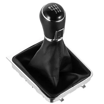 Для VW PASSAT B6 2005-2012, 5/6 скоростей, искусственная рукоятка, рычаг переключения передач, чехол для ботинка, кожаные автомобильные аксессуары