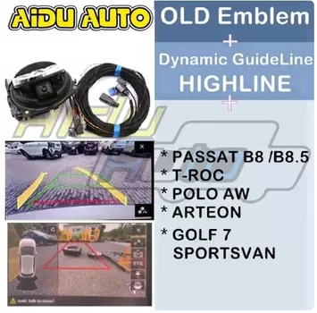 Для VW Passat B8 8,5 ARTEON GOLF 7 MK8 POLO 6C AW T-ROC ID3, переворачивающийся значок, эмблема заднего вида, камера заднего вида