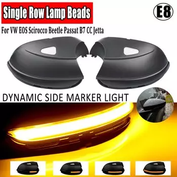Для VW Passat CC B7 Beetle Scirocco Jetta MK6 Euro светодиодный боковой сигнал автомобиля, динамический указатель поворота, индикатор зеркала заднего вида