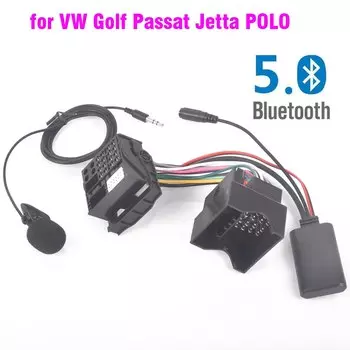 Для VW RCD510 RCD210 Golf Passat Jetta POLO радио проводка Микрофон Гарнитура Bluetooth 5,0 AUX адаптер