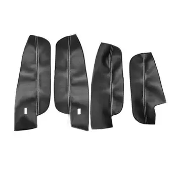 Для VW Tiguan 2017 2018 2019 4 шт., кожаные внутренние дверные панели из микрофибры, защита/дверной подлокотник, крышка панели, защитная накладка