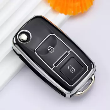 Для VW Volkswagen Golf 4 5 6 MK4 Bora Jetta Passat Polo Bora Touran Skoda Seat 2 кнопки Чехол для автомобильного ключа из ТПУ Чехол-брелок