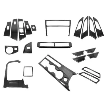 Для VW Volkswagen Polo 2019 - 2021 черные аксессуары для интерьера Центральная панель переключения передач Внутренняя дверь подлокотника крышка ручки