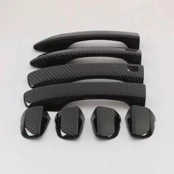 Для VW Volkswagen Tiguan 2017 2018 2019 MK2 ABS углеродное волокно боковая дверная ручка Накладка авто аксессуары Стайлинг