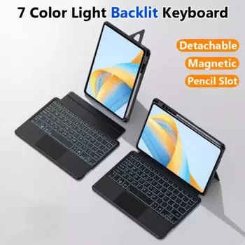 Для Xiaomi Pad 6S Pro 2024 12,4 6 Pro 11 2023 5 11 дюймов 5 Pro 5 11 чехол с клавиатурой для Redmi Pad SE 11 Противоударная клавиатура с подсветкой