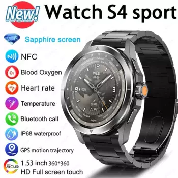 Для Xiaomi WATCH S4 спортивные умные часы для мужчин 1,53 дюйма экран NFC GPS компас пульсометр водонепроницаемые Bluetooth умные часы для женщин