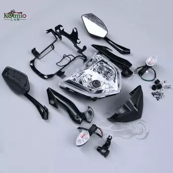Для YAMAHA 2006-2015 FZ1N FZ1 комплект фар для мотоцикла, головной светильник в сборе, зеркало, указатель поворота 2007 2008 2009 2010 2011 2012