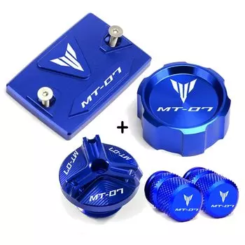 Для YAMAHA MT07 MT-07 MT 07 FZ07 2015-2025 2024 2023 2022 Передняя и задняя крышка бачка тормозной жидкости Крышка заливной горловины Крышка клапана шины