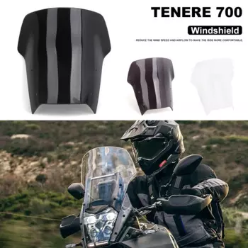 Для Yamaha Tenere 700 Tenere 700 TENERE tenere 700 2021 2022 2023 2024, черное/дымчатое/прозрачное лобовое стекло для мотоцикла