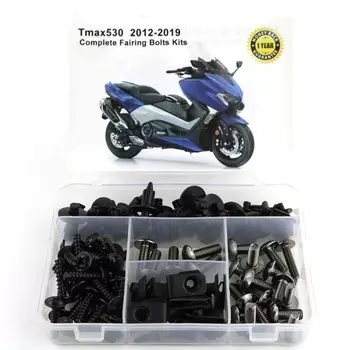 Для Yamaha TMAX 530 TMAX530 2012-2024 Полный Комплект болтов обтекателя винты для кузова стальные зажимы скоростные гайки покрывающие болты