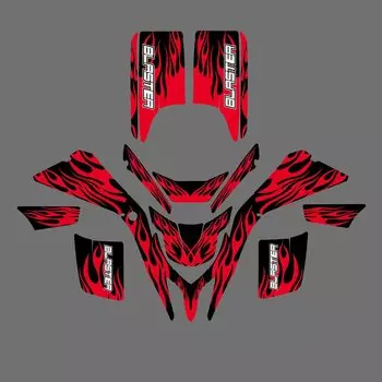 Для Yamaha YFS200 BLASTER 1998-2006 2005 2004 2003 2002 2001 2000 ATV графические Фоновые наклейки Стикеры для украшения на заказ